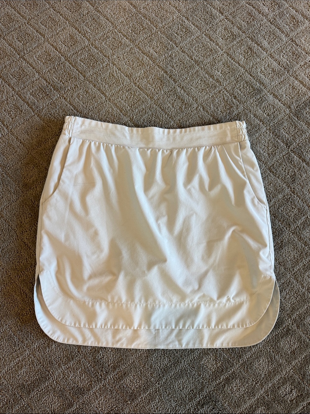 Athleta White Athletic Mini Skort with Built-In Short